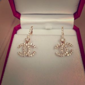 18k yellow gold cz earring